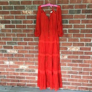 ALEXIS -  beautiful red maxi dress size medium